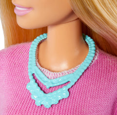 Barbie Teacher Doll chalkboard scene invites story-driven learning and interaction.