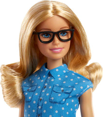 Barbie teacher doll with flipping blackboard for changing lessons during play