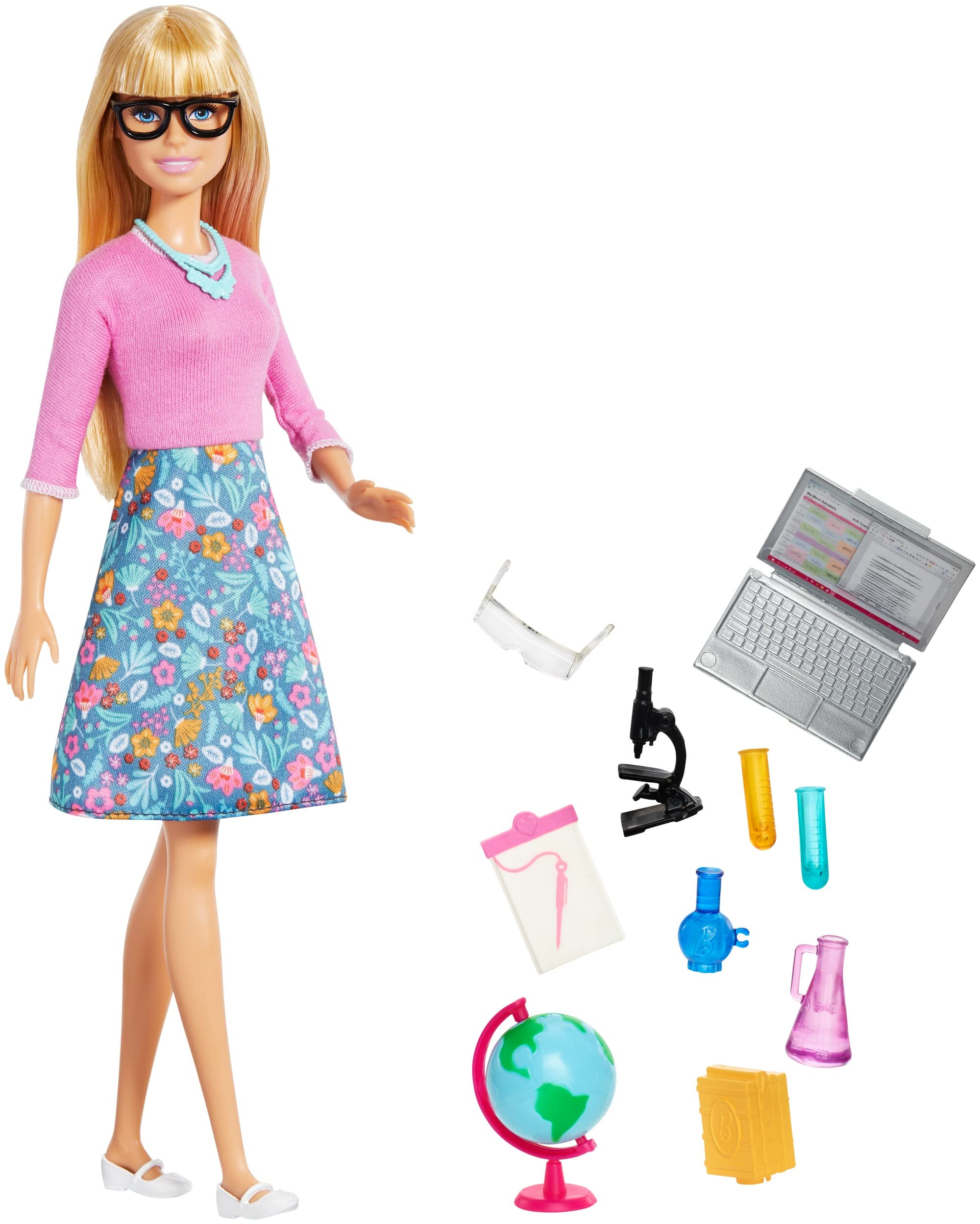 Barbie Teacher Doll front view for imaginative classroom storytelling and role-play.