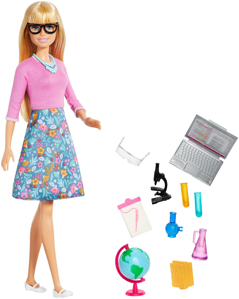 Barbie Teacher Doll front view for imaginative classroom storytelling and role-play.