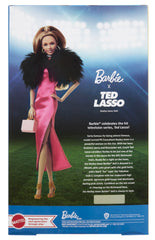 Barbie Ted Lasso collection display packaging enhances shelf appeal.