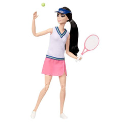Barbie tennis outfit close-up showing ready-to-play look.