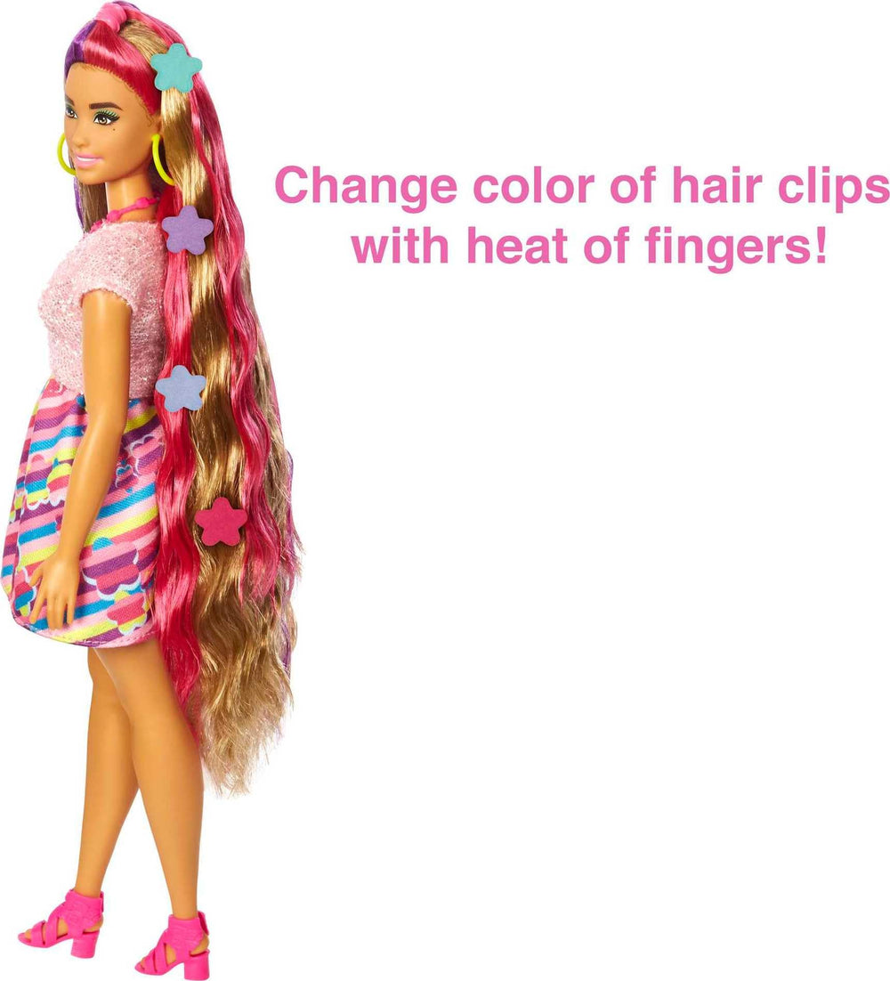 Barbie Totally Hair accessories include purse sunglasses necklace for mix-and-match outfits.