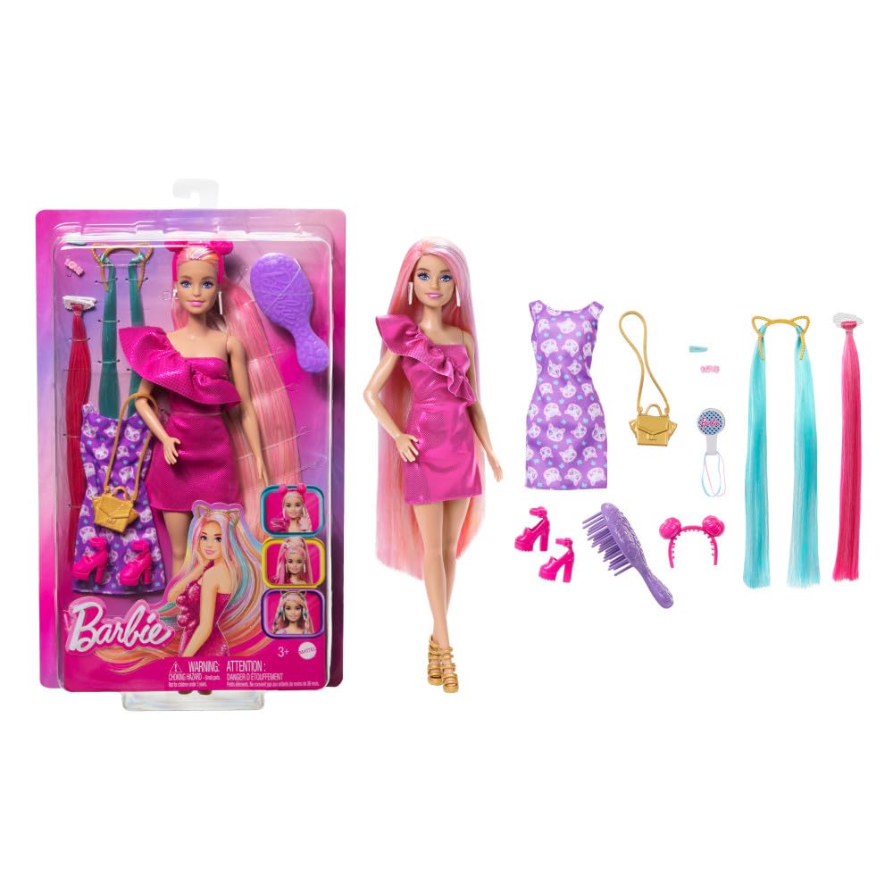 Barbie Totally Hair color-block dress for vibrant mixed-and-match outfits