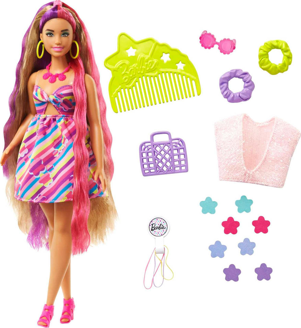 Barbie Totally Hair flower theme doll ready for imaginative styling play.