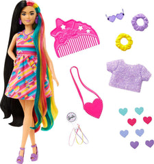 Barbie Totally Hair heart-themed doll with ultra-long hair for creative styling.