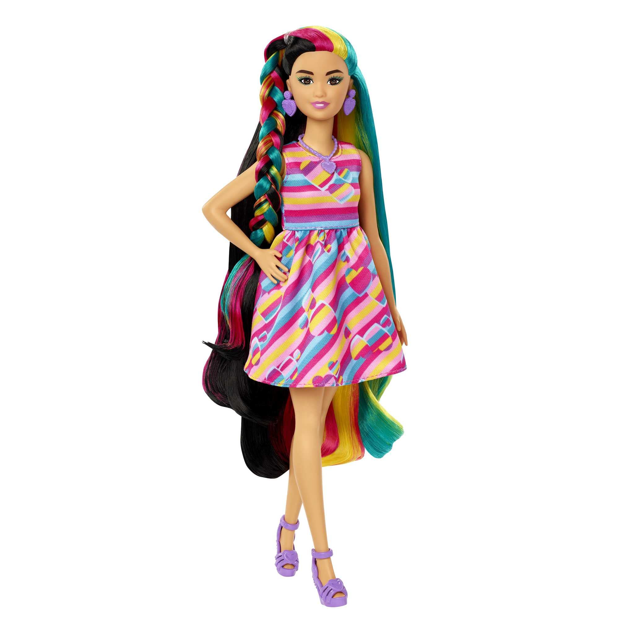 Barbie Totally Hair doll scrunchies add color and texture to looks.