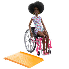 Barbie wheelchair-doll enables inclusive pretend play with mobility.