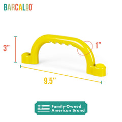 Barcaloo backyard tree house safety handle yellow grip for confident ascent.