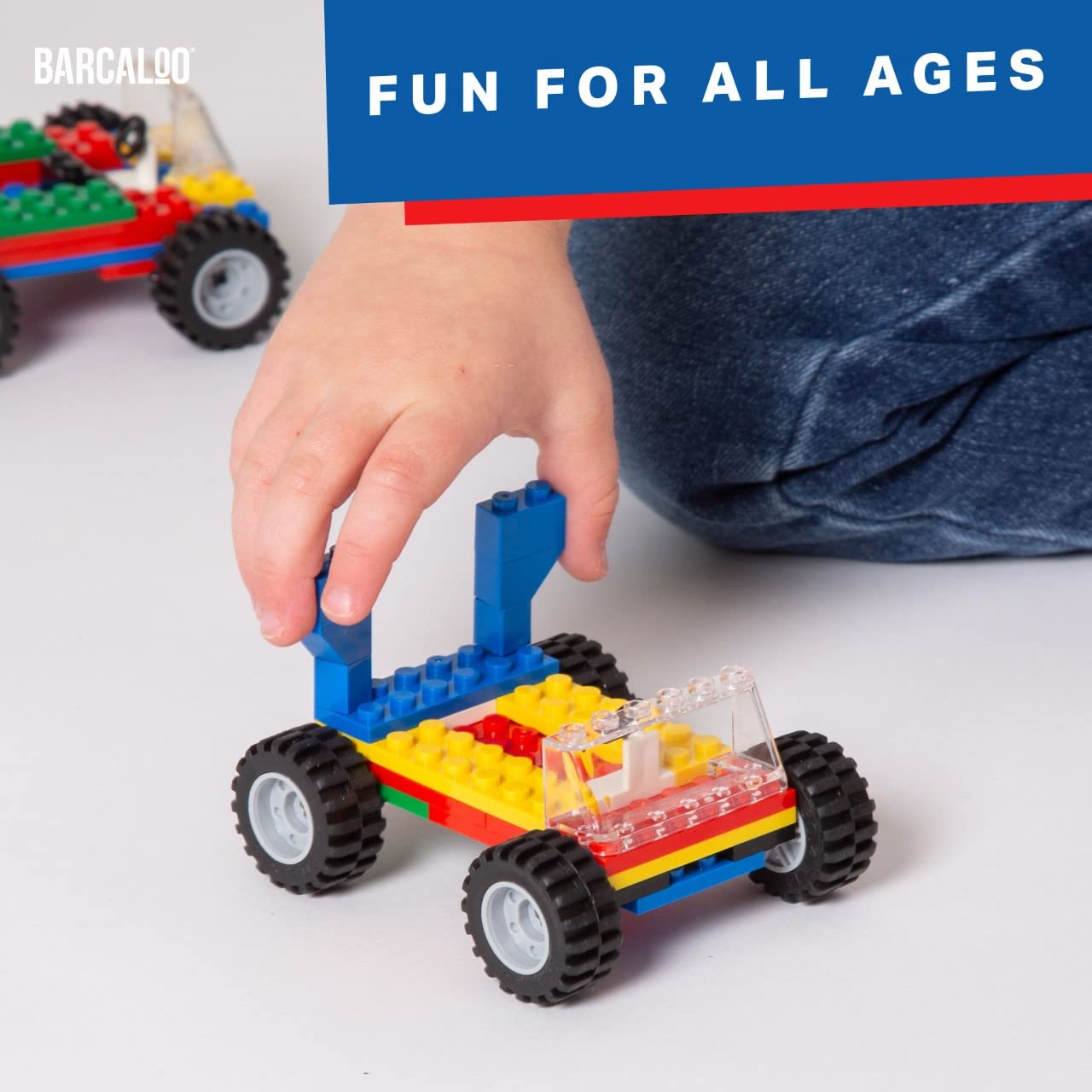 Barcaloo durable building bricks pack supports hours of family play.