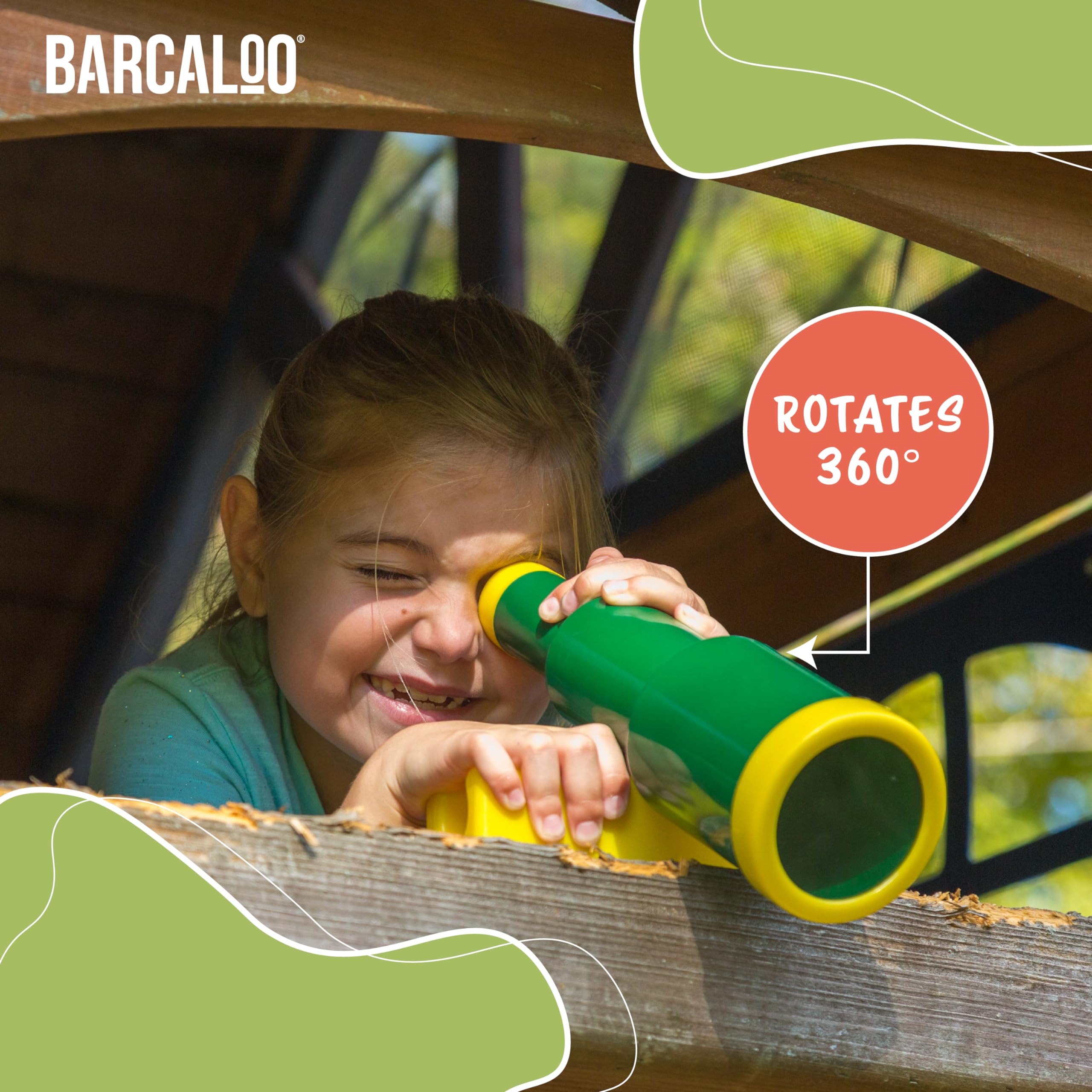 Barcaloo green safety handle bars provide secure handholds for climbs