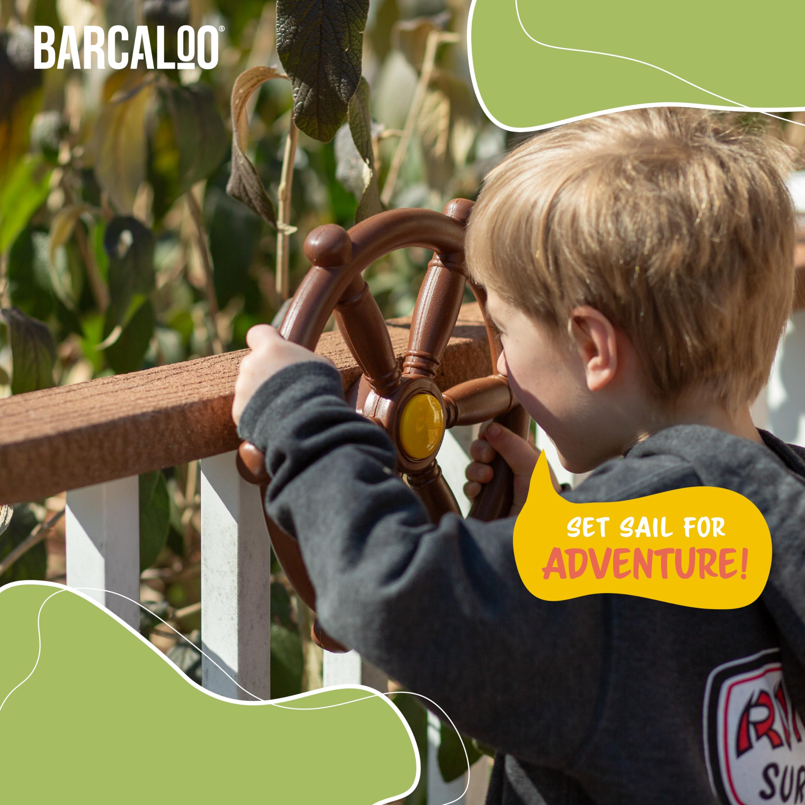 Barcaloo pirate flag outdoor accessory enhances kid-friendly pirate play