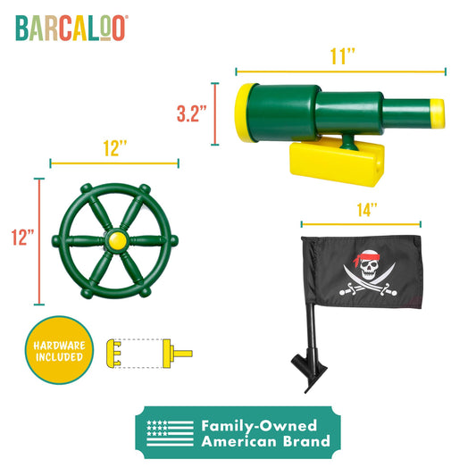 Barcaloo pirate steering wheel for kids' pretend ship role play