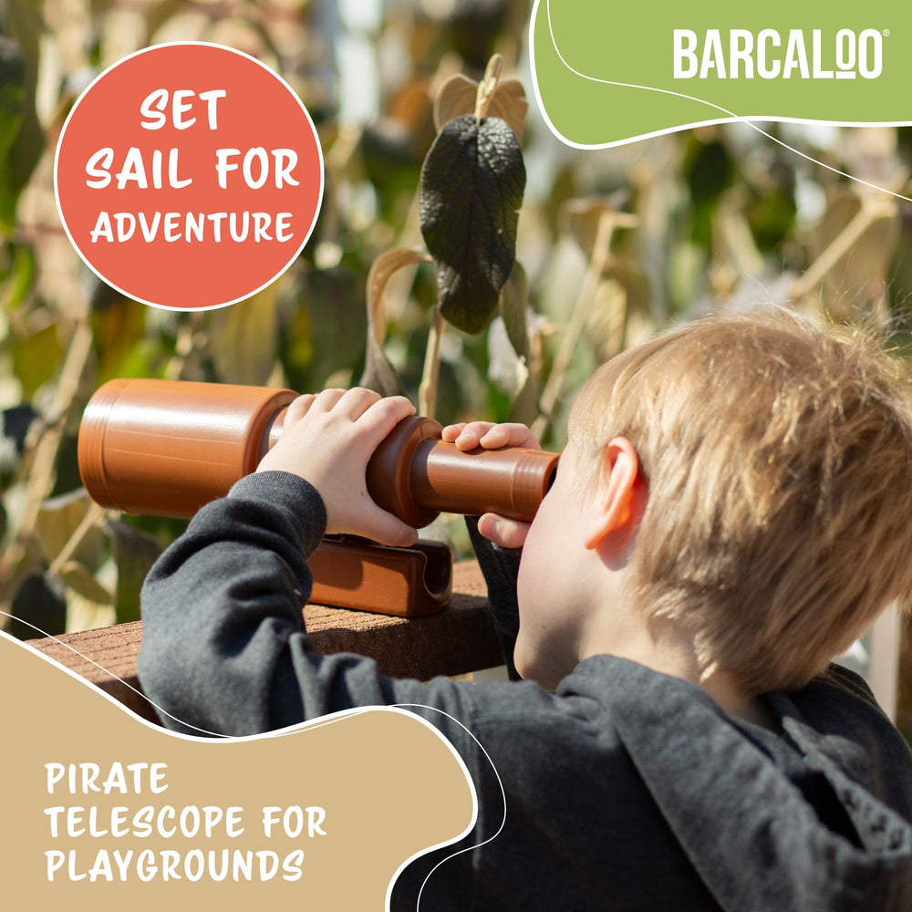 Brown pirate telescope boosts outdoor playtime and storytelling