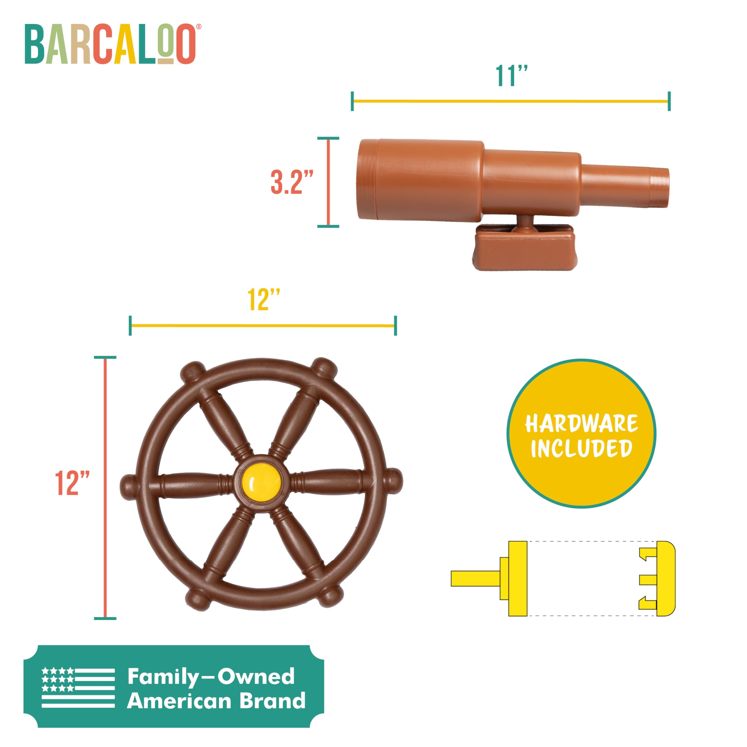 Barcaloo pirate telescope toy attachment sparks imaginative exploration for kids