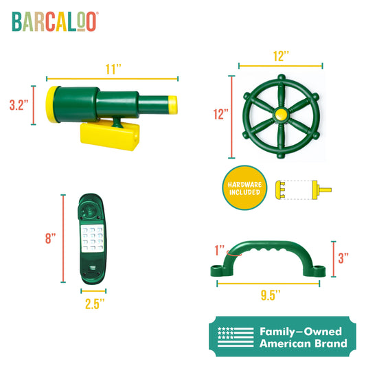 Barcaloo playhouse wheel sparks imaginative play on outdoor structures