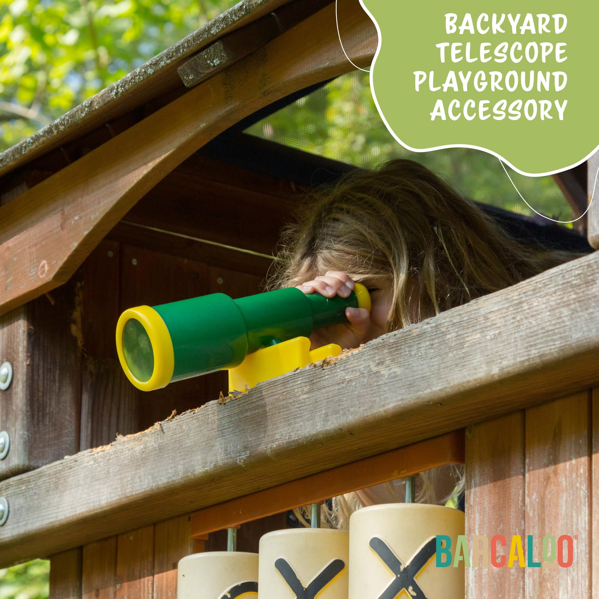 Barcaloo 360-degree rotate feature supports dynamic play around the playset.
