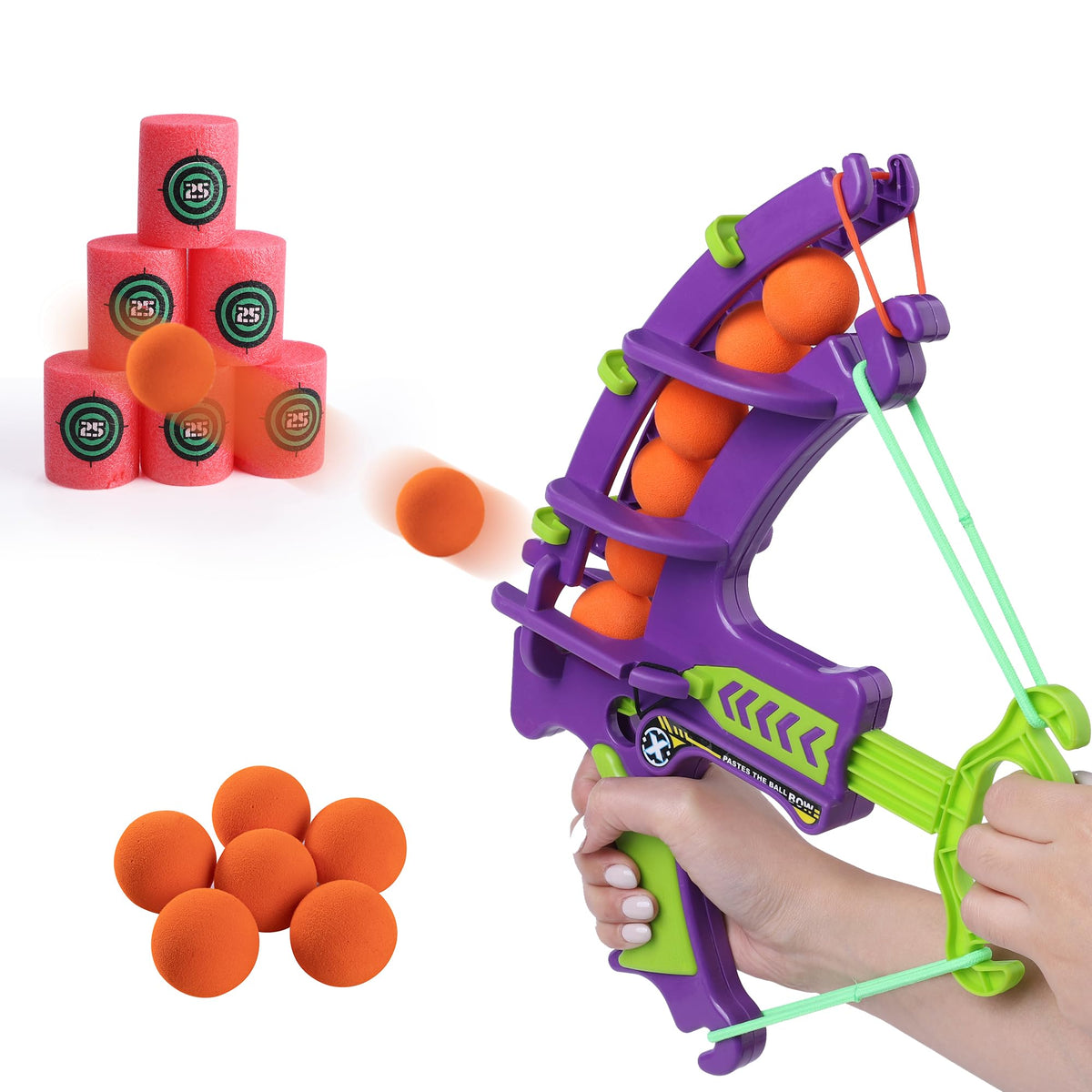 BARGIFTS shooting game toy with foam bow and targets for safe target practice.