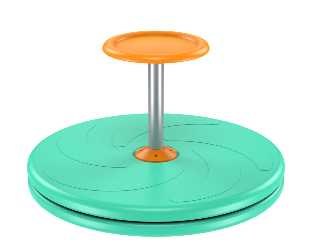 BARNEY KAITE BS Spinner-X seated green front view highlights durable build for active kids