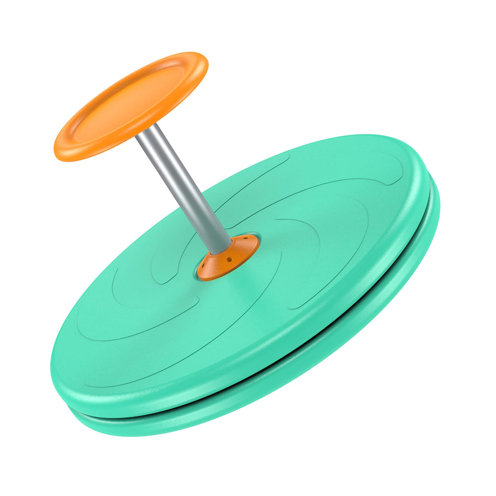 BARNEY KAITE BS Spinner-X seated green spinning action demonstrates sensory engagement