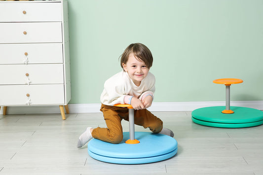 BARNEY KAITE BS Spinner-X blue durable construction for lasting indoor fun.
