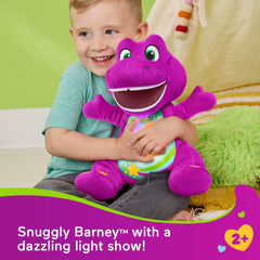 Barney's World Heart Glow plush heart lights in colorful patterns to rhythm.