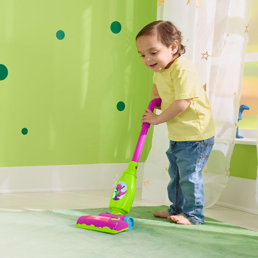 Barney's World Clean Up Vacuum play mode switch supports color learning and songs.