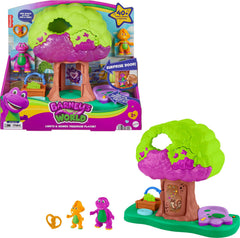 Barney's World treehouse door opens with lights, inviting imaginative play.