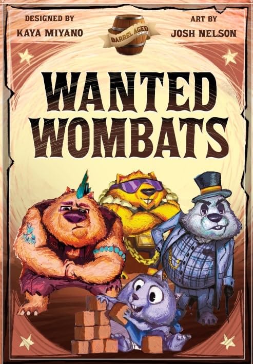 Barrel Aged Games Wanted Wombats top card guessing action creates party excitement.