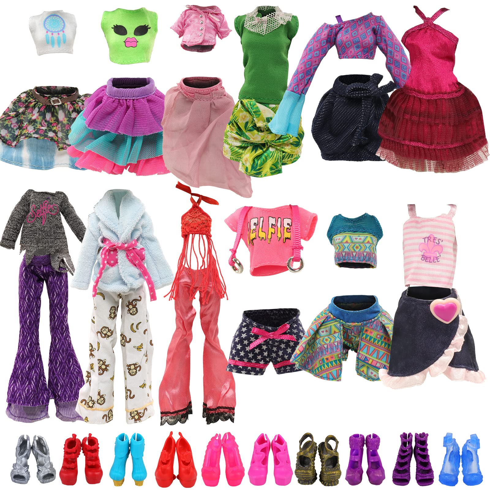 BARWA 11-inch Monster Girl doll dress set 1 for imaginative outfit play