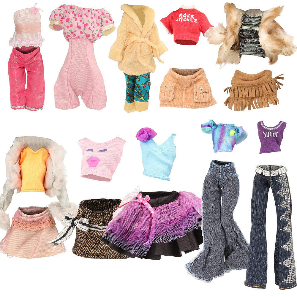 BARWA 11-inch Monster Girl doll dress set 4 for pretend fashion fun