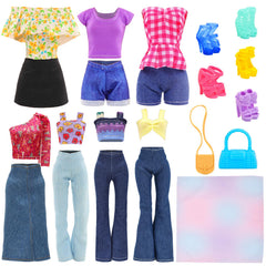 BARWA denim skirt set offers casual chic for storytelling and fashion shows.