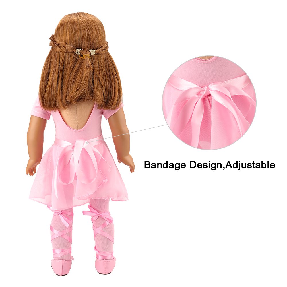 Barwa 18-inch doll tights pink provide soft coverage during play