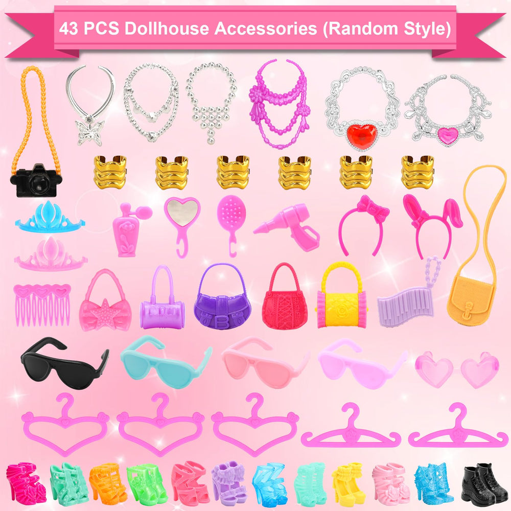 BARWA 42-pcs doll shoes collection enables quick outfit changes