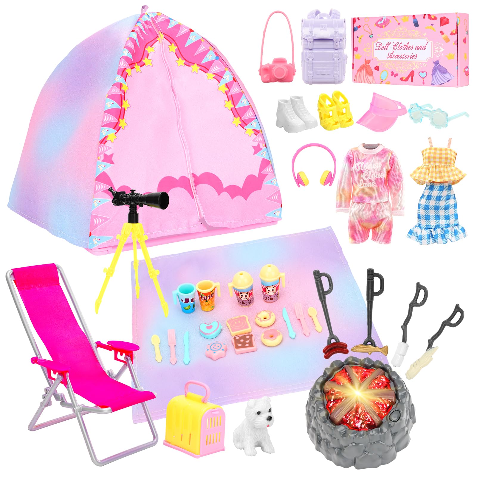 BARWA doll travel camping tent for imaginative play and storytelling