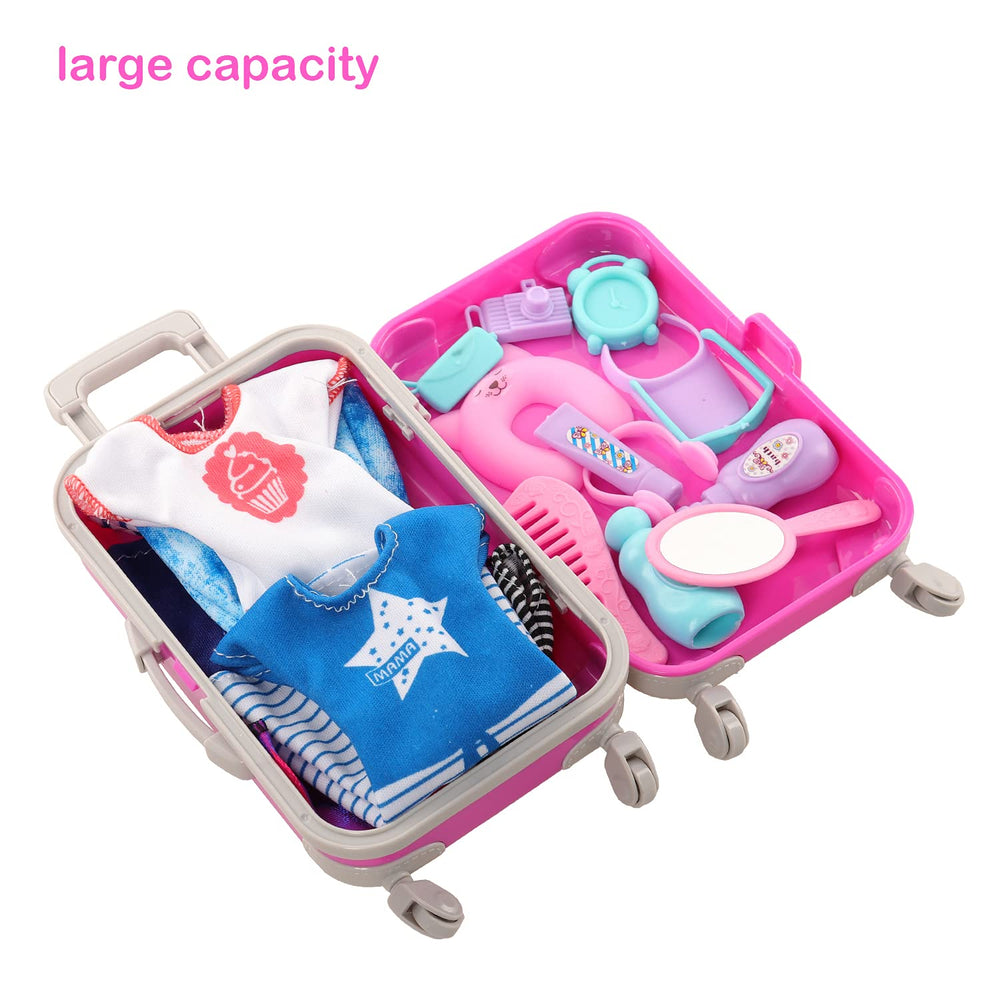 BARWA Storage Case Inside View: neatly organized packing for dolls