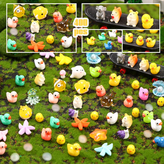 Barydat mini resin duck figure ideal for garden decor and whimsical displays.