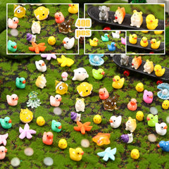 Barydat mini resin duck figure ideal for garden decor and whimsical displays.