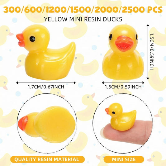 Barydat yellow mini ducks close-up, perfect for dollhouse scenes and micro landscapes.