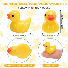 Barydat yellow mini ducks close-up, perfect for dollhouse scenes and micro landscapes.