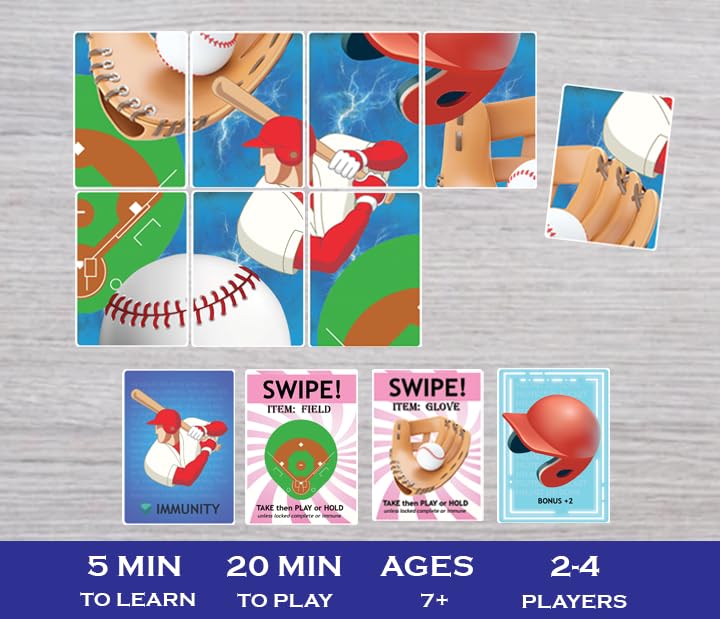 BASEBALL DUEL! box open – premium flip-top box for organized storage.