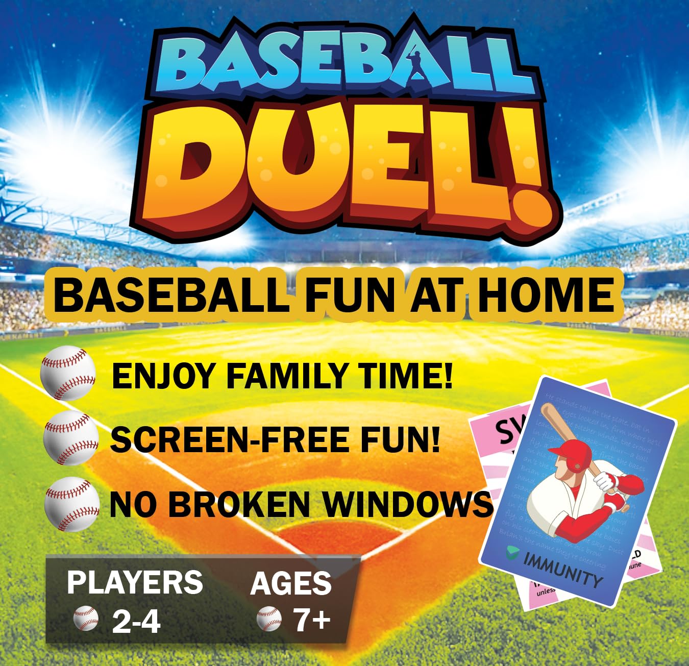 BASEBALL DUEL! gift idea – ideal present for baseball fans and families.
