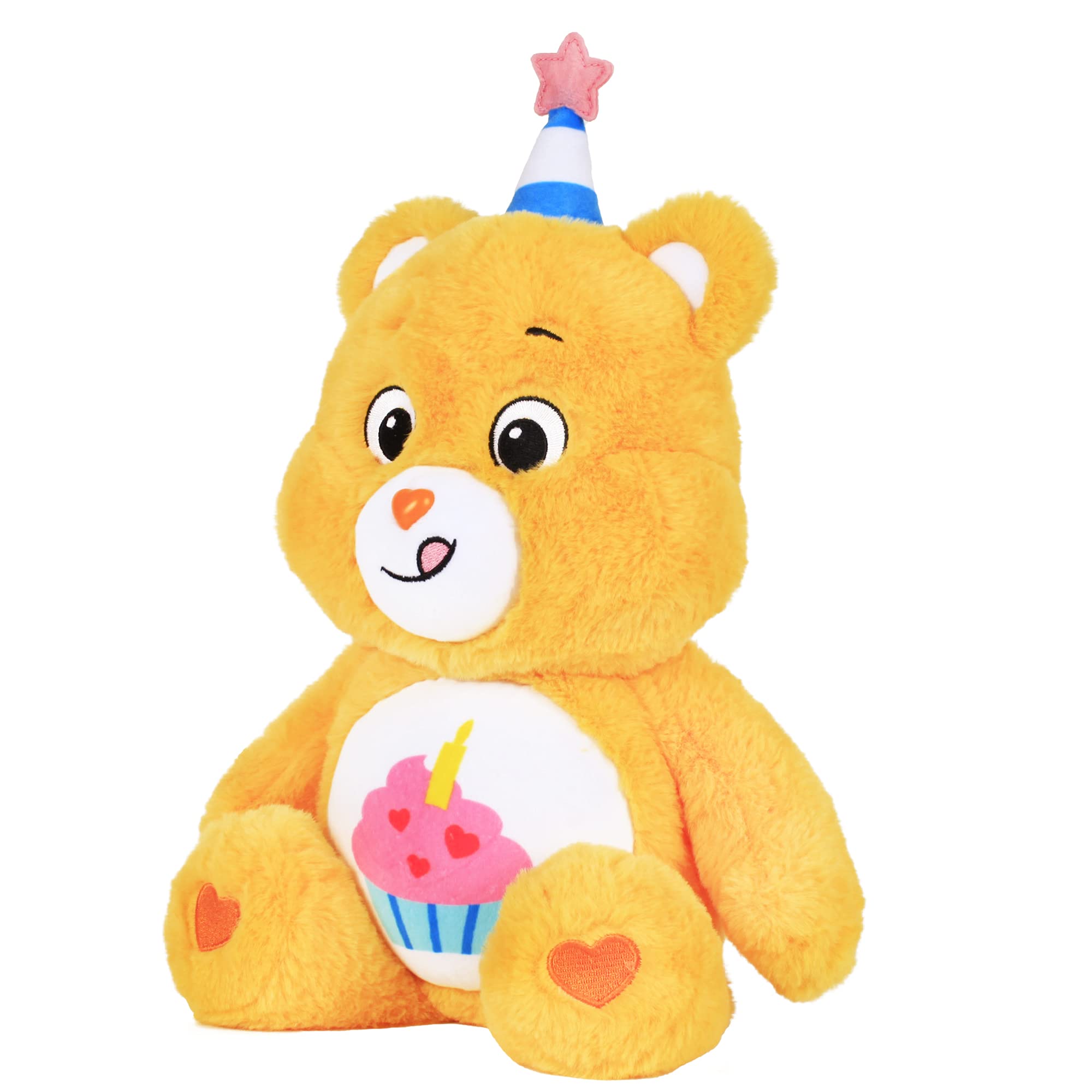 Soft 14-inch Birthday Bear plush ready for hugs and play