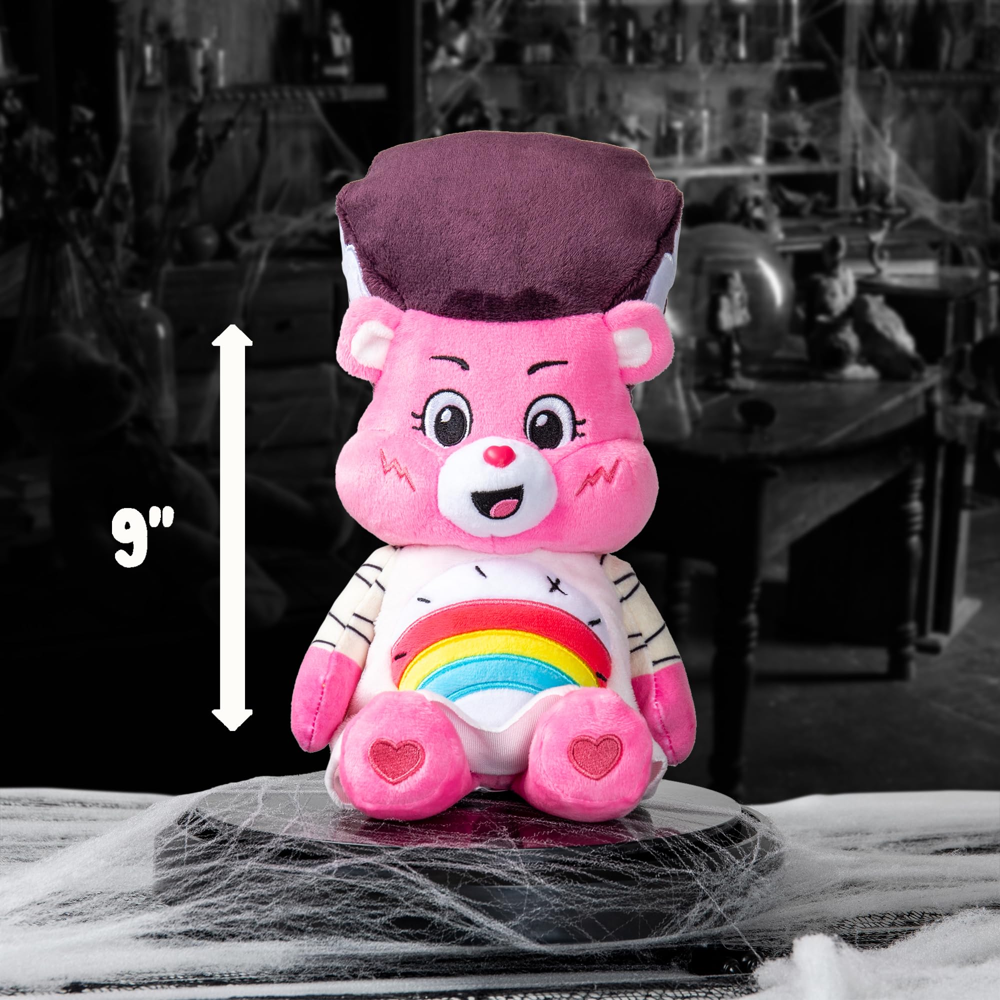 Tenderheart Bear Dracula side view with approachable design for shelves and play