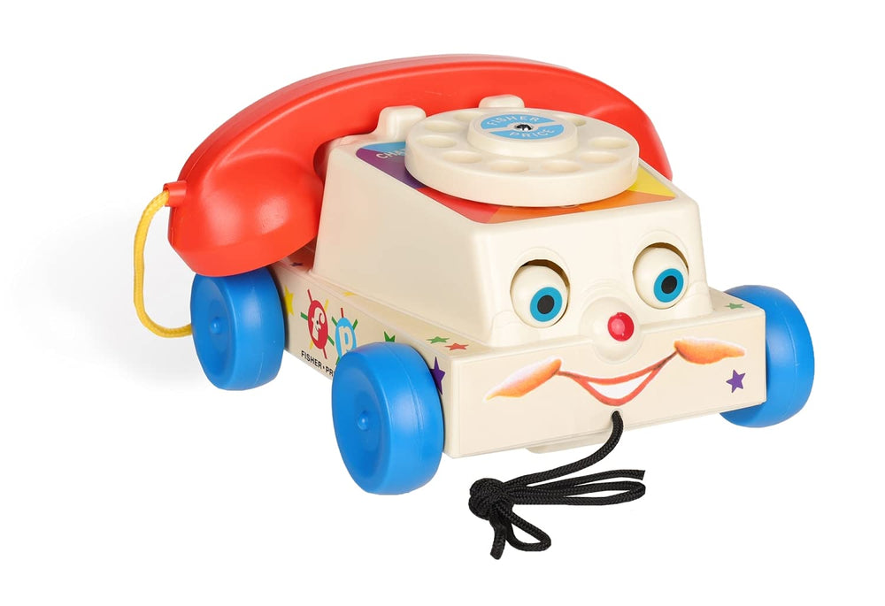 Basic Fun Fisher-Price Chatter Phone dial close-up for imaginative dialing play.