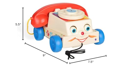 Basic Fun Fisher-Price Chatter Phone pull-toy for kid-friendly mobility.
