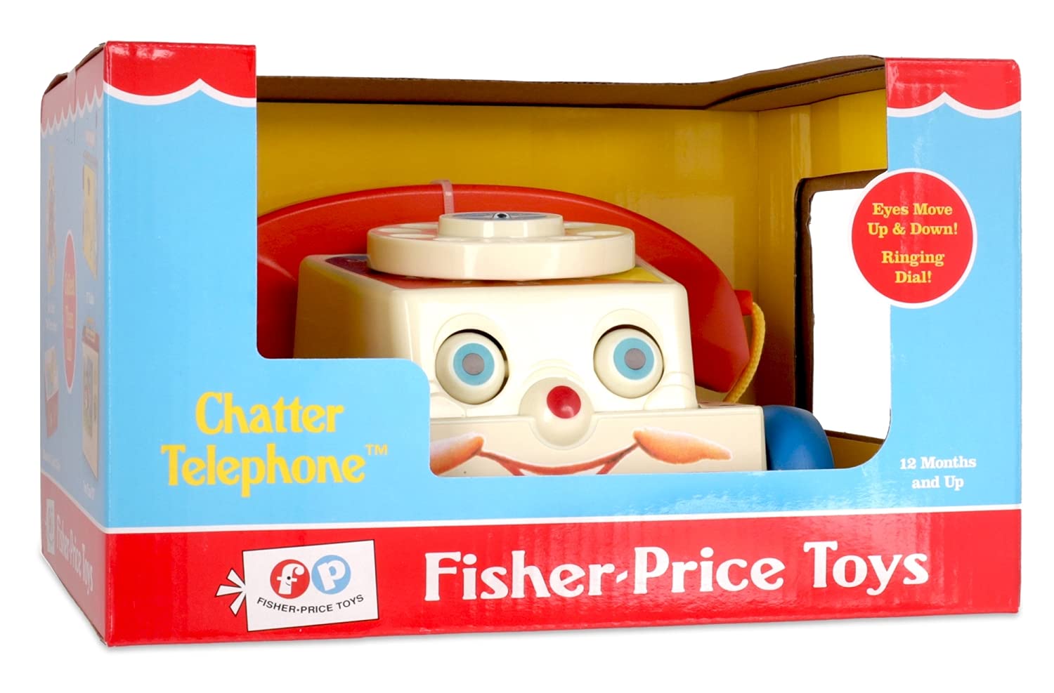 Basic Fun Fisher-Price Chatter Phone roll-along design supports active play.
