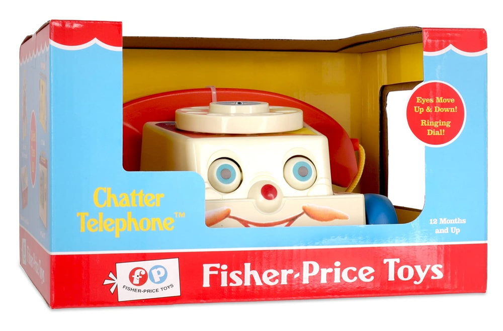Basic Fun Fisher-Price Chatter Phone roll-along design supports active play.