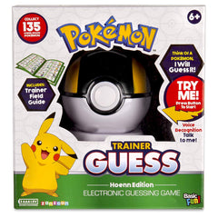 Device screen displays engaging questions to guide your Pokémon guess.