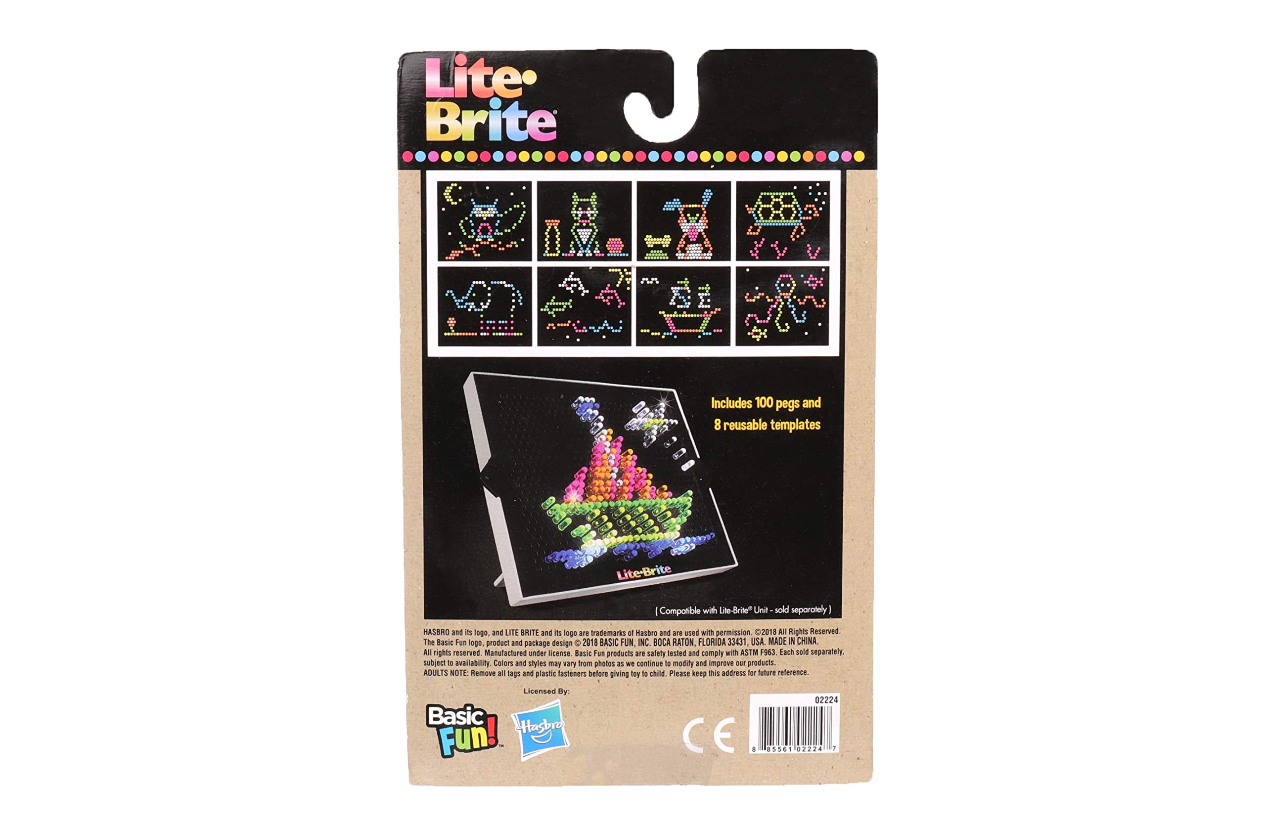 Basic Fun Lite-Brite battery-powered LEDs offer easy operation with minimal heat.